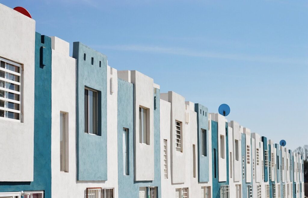 house, home, urban, street, city, exterior, architecture, structure, suburbs, housing, blue city, house, house, house, house, house, home, housing, housing